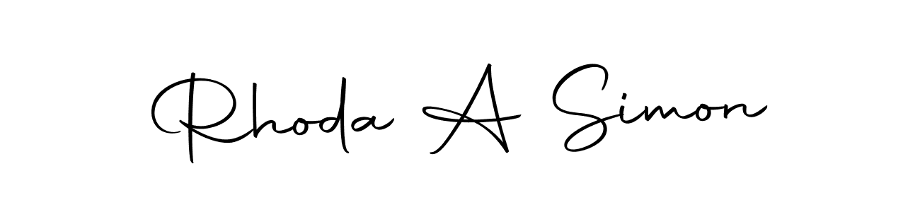 Make a beautiful signature design for name Rhoda A Simon. Use this online signature maker to create a handwritten signature for free. Rhoda A Simon signature style 10 images and pictures png
