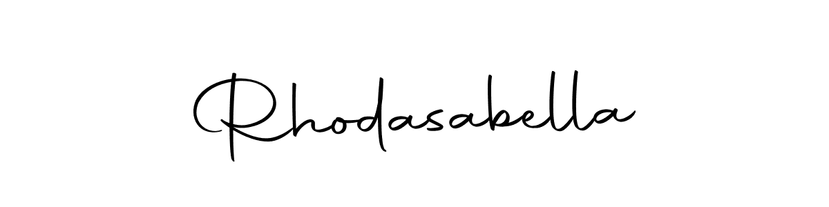 Rhodasabella stylish signature style. Best Handwritten Sign (Autography-DOLnW) for my name. Handwritten Signature Collection Ideas for my name Rhodasabella. Rhodasabella signature style 10 images and pictures png