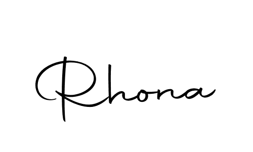 Design your own signature with our free online signature maker. With this signature software, you can create a handwritten (Autography-DOLnW) signature for name Rhona. Rhona signature style 10 images and pictures png