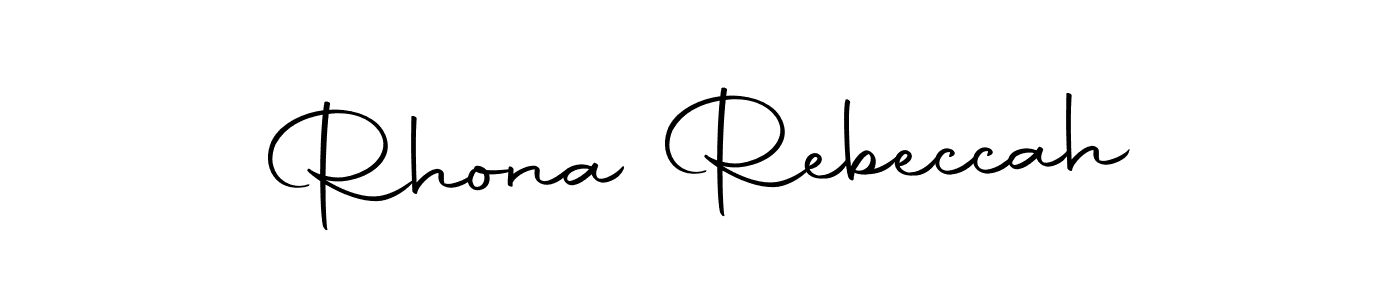 Make a short Rhona Rebeccah signature style. Manage your documents anywhere anytime using Autography-DOLnW. Create and add eSignatures, submit forms, share and send files easily. Rhona Rebeccah signature style 10 images and pictures png