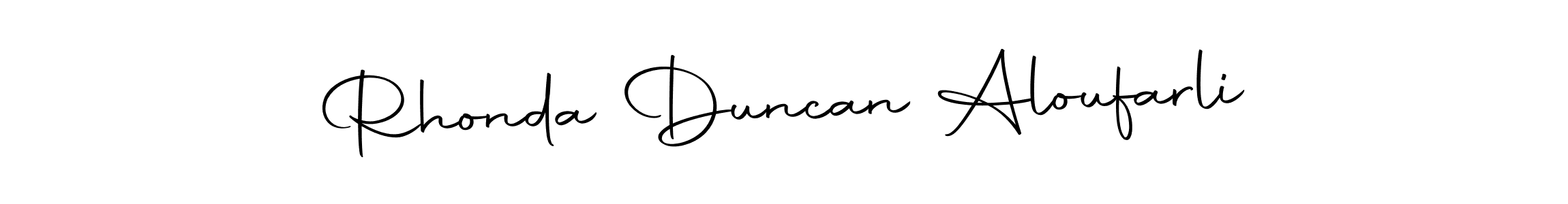 Autography-DOLnW is a professional signature style that is perfect for those who want to add a touch of class to their signature. It is also a great choice for those who want to make their signature more unique. Get Rhonda Duncan Aloufarli name to fancy signature for free. Rhonda Duncan Aloufarli signature style 10 images and pictures png