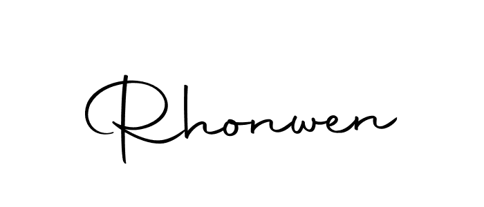 How to make Rhonwen name signature. Use Autography-DOLnW style for creating short signs online. This is the latest handwritten sign. Rhonwen signature style 10 images and pictures png