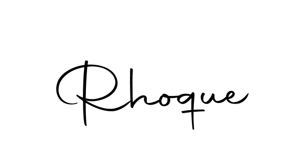 You should practise on your own different ways (Autography-DOLnW) to write your name (Rhoque) in signature. don't let someone else do it for you. Rhoque signature style 10 images and pictures png