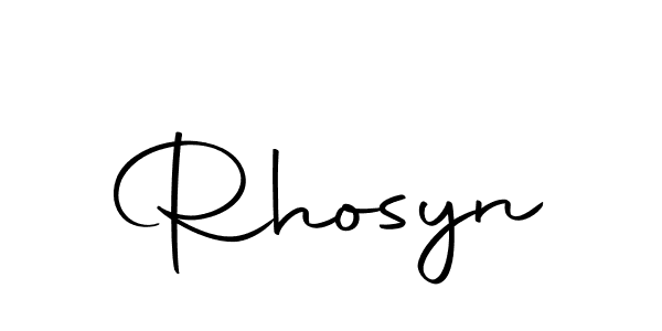 Similarly Autography-DOLnW is the best handwritten signature design. Signature creator online .You can use it as an online autograph creator for name Rhosyn. Rhosyn signature style 10 images and pictures png