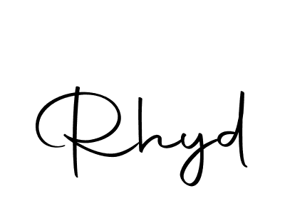 Create a beautiful signature design for name Rhyd. With this signature (Autography-DOLnW) fonts, you can make a handwritten signature for free. Rhyd signature style 10 images and pictures png