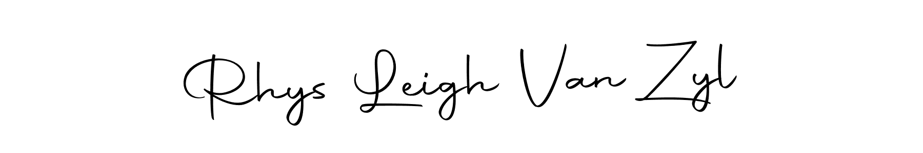 How to make Rhys Leigh Van Zyl name signature. Use Autography-DOLnW style for creating short signs online. This is the latest handwritten sign. Rhys Leigh Van Zyl signature style 10 images and pictures png