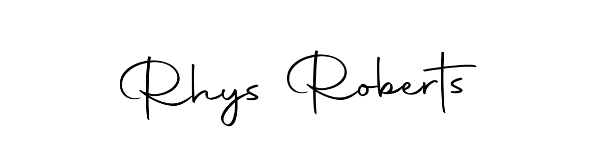 Rhys Roberts stylish signature style. Best Handwritten Sign (Autography-DOLnW) for my name. Handwritten Signature Collection Ideas for my name Rhys Roberts. Rhys Roberts signature style 10 images and pictures png