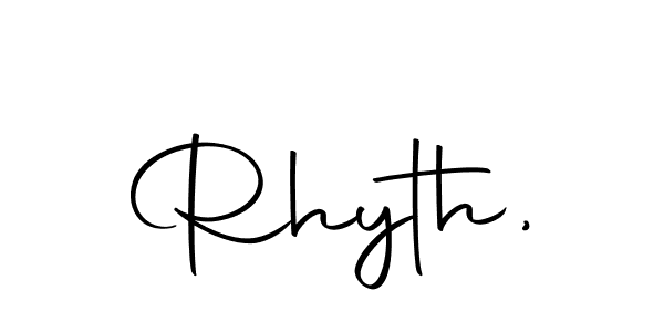 You should practise on your own different ways (Autography-DOLnW) to write your name (Rhyth,) in signature. don't let someone else do it for you. Rhyth, signature style 10 images and pictures png