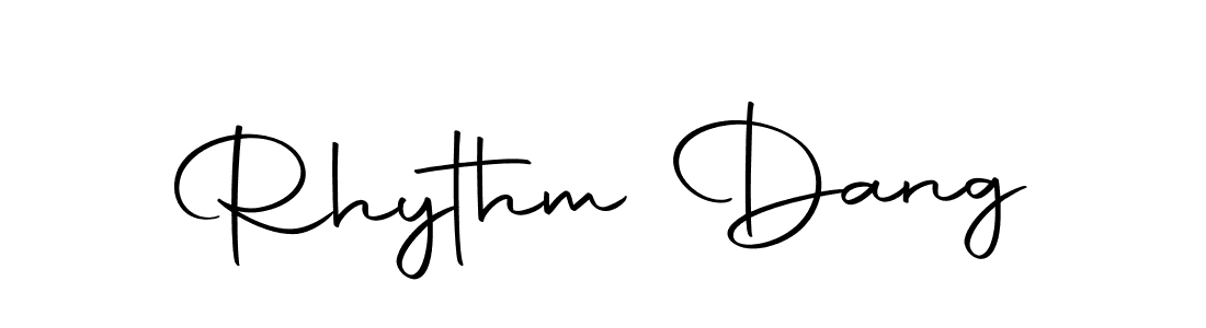 How to make Rhythm Dang name signature. Use Autography-DOLnW style for creating short signs online. This is the latest handwritten sign. Rhythm Dang signature style 10 images and pictures png
