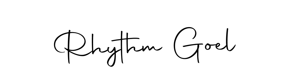 Create a beautiful signature design for name Rhythm Goel. With this signature (Autography-DOLnW) fonts, you can make a handwritten signature for free. Rhythm Goel signature style 10 images and pictures png
