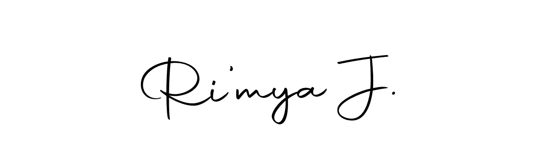 How to make Ri’mya J. signature? Autography-DOLnW is a professional autograph style. Create handwritten signature for Ri’mya J. name. Ri’mya J. signature style 10 images and pictures png