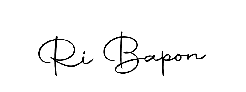 The best way (Autography-DOLnW) to make a short signature is to pick only two or three words in your name. The name Ri Bapon include a total of six letters. For converting this name. Ri Bapon signature style 10 images and pictures png