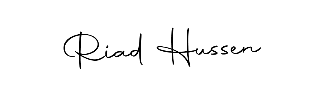 Make a beautiful signature design for name Riad Hussen. With this signature (Autography-DOLnW) style, you can create a handwritten signature for free. Riad Hussen signature style 10 images and pictures png