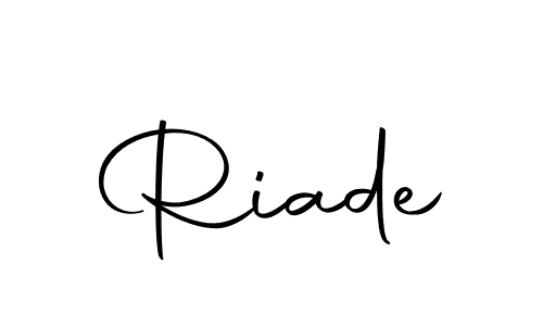 Riade stylish signature style. Best Handwritten Sign (Autography-DOLnW) for my name. Handwritten Signature Collection Ideas for my name Riade. Riade signature style 10 images and pictures png