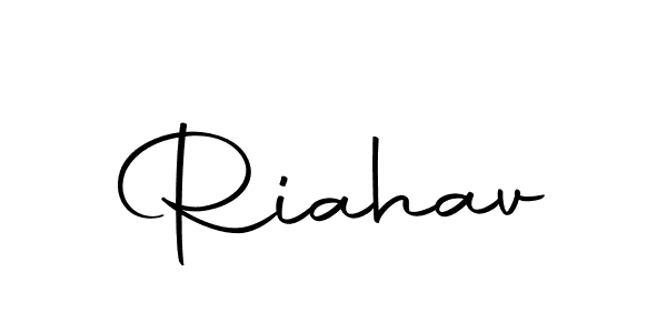 Use a signature maker to create a handwritten signature online. With this signature software, you can design (Autography-DOLnW) your own signature for name Riahav. Riahav signature style 10 images and pictures png