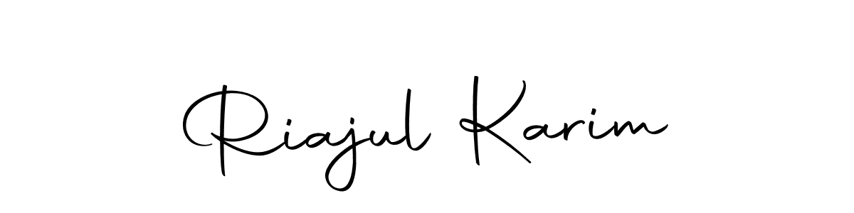 How to make Riajul Karim name signature. Use Autography-DOLnW style for creating short signs online. This is the latest handwritten sign. Riajul Karim signature style 10 images and pictures png