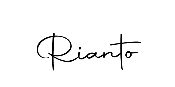 You should practise on your own different ways (Autography-DOLnW) to write your name (Rianto) in signature. don't let someone else do it for you. Rianto signature style 10 images and pictures png