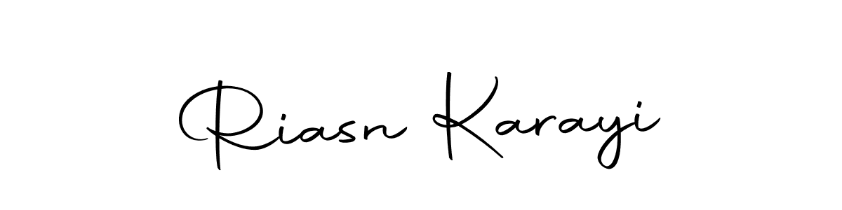 Create a beautiful signature design for name Riasn Karayi. With this signature (Autography-DOLnW) fonts, you can make a handwritten signature for free. Riasn Karayi signature style 10 images and pictures png