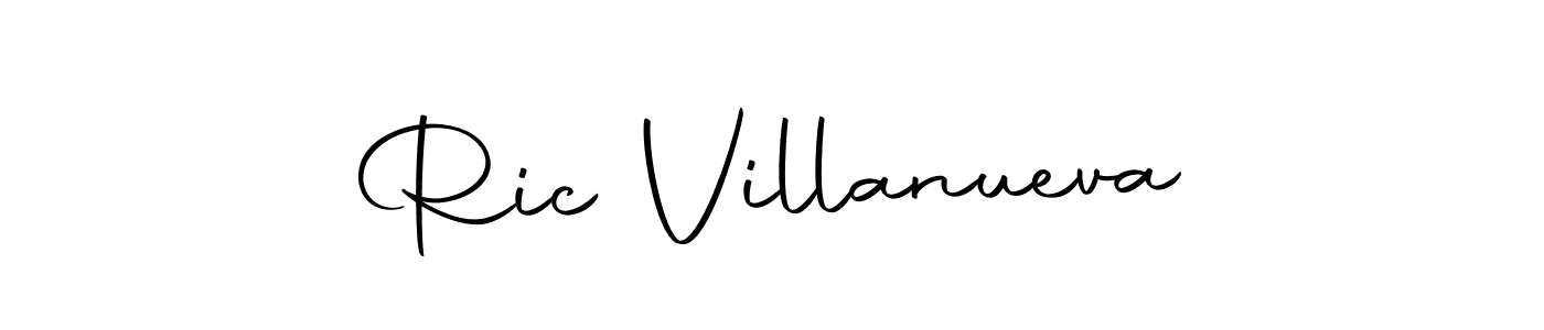 Create a beautiful signature design for name Ric Villanueva. With this signature (Autography-DOLnW) fonts, you can make a handwritten signature for free. Ric Villanueva signature style 10 images and pictures png
