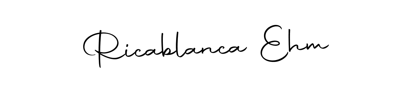 The best way (Autography-DOLnW) to make a short signature is to pick only two or three words in your name. The name Ricablanca Ehm include a total of six letters. For converting this name. Ricablanca Ehm signature style 10 images and pictures png