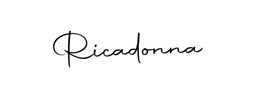 Ricadonna stylish signature style. Best Handwritten Sign (Autography-DOLnW) for my name. Handwritten Signature Collection Ideas for my name Ricadonna. Ricadonna signature style 10 images and pictures png