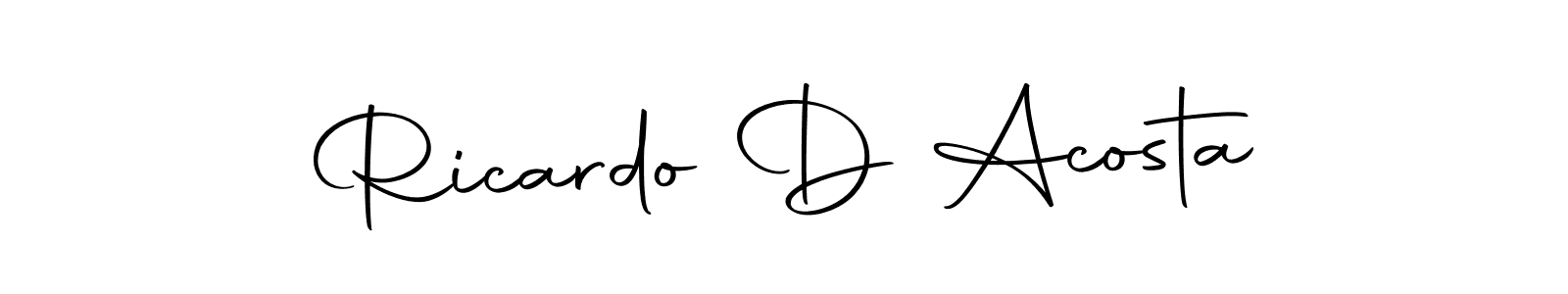 How to make Ricardo D Acosta name signature. Use Autography-DOLnW style for creating short signs online. This is the latest handwritten sign. Ricardo D Acosta signature style 10 images and pictures png