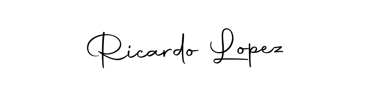 How to make Ricardo Lopez name signature. Use Autography-DOLnW style for creating short signs online. This is the latest handwritten sign. Ricardo Lopez signature style 10 images and pictures png