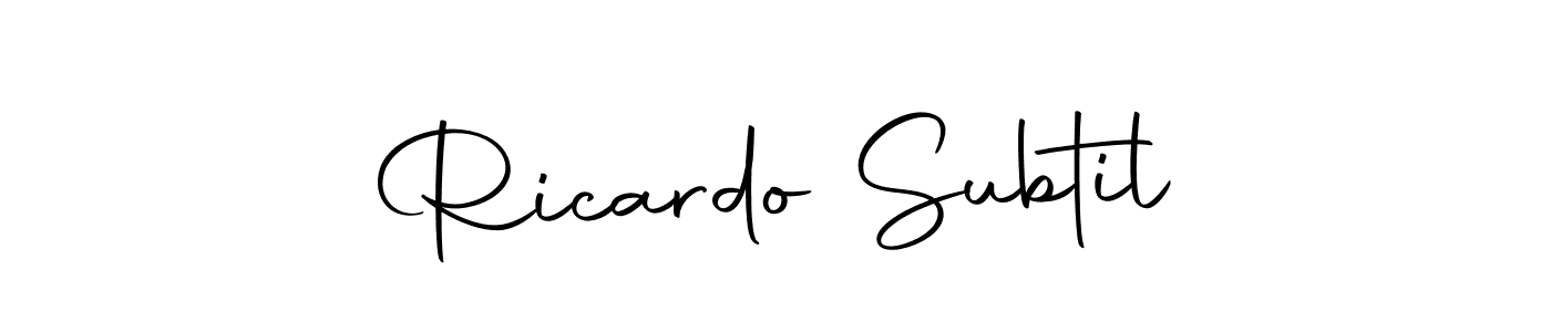 if you are searching for the best signature style for your name Ricardo Subtil. so please give up your signature search. here we have designed multiple signature styles  using Autography-DOLnW. Ricardo Subtil signature style 10 images and pictures png