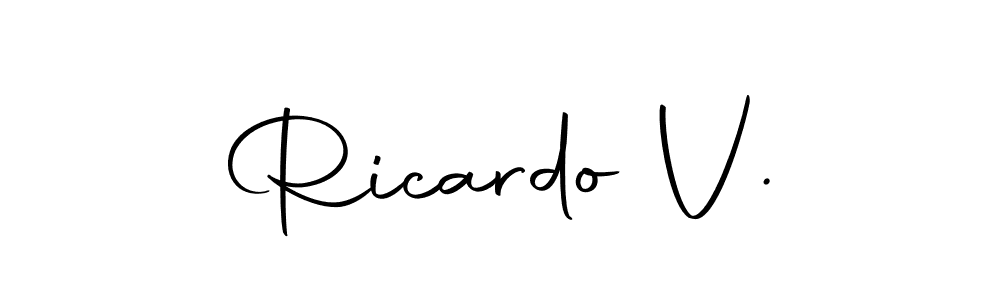Make a beautiful signature design for name Ricardo V.. With this signature (Autography-DOLnW) style, you can create a handwritten signature for free. Ricardo V. signature style 10 images and pictures png