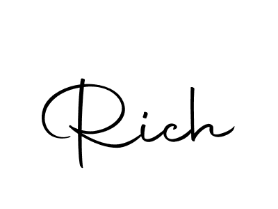 Design your own signature with our free online signature maker. With this signature software, you can create a handwritten (Autography-DOLnW) signature for name Rich. Rich signature style 10 images and pictures png