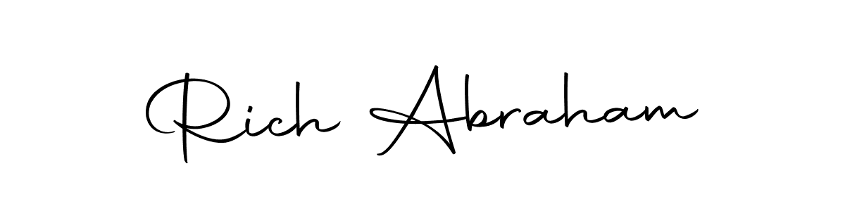 Rich Abraham stylish signature style. Best Handwritten Sign (Autography-DOLnW) for my name. Handwritten Signature Collection Ideas for my name Rich Abraham. Rich Abraham signature style 10 images and pictures png