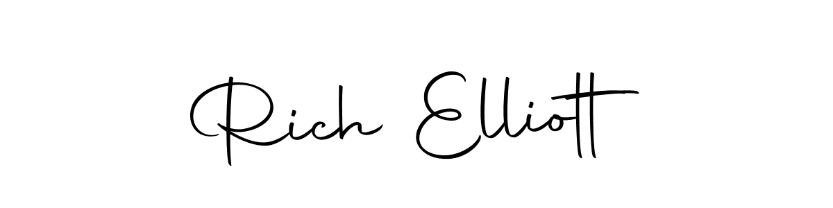 Rich Elliott stylish signature style. Best Handwritten Sign (Autography-DOLnW) for my name. Handwritten Signature Collection Ideas for my name Rich Elliott. Rich Elliott signature style 10 images and pictures png