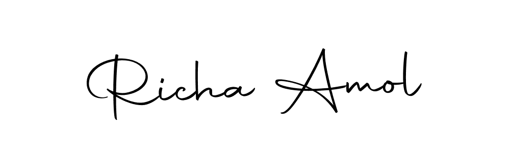 The best way (Autography-DOLnW) to make a short signature is to pick only two or three words in your name. The name Richa Amol include a total of six letters. For converting this name. Richa Amol signature style 10 images and pictures png
