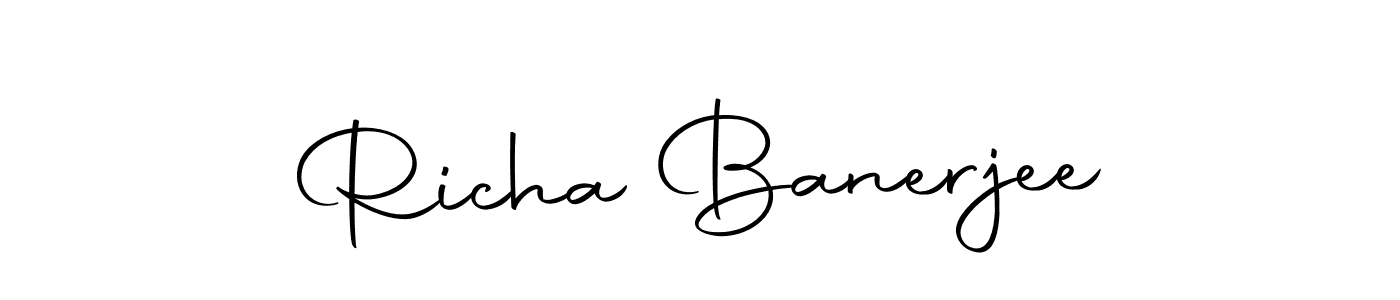 Make a beautiful signature design for name Richa Banerjee. Use this online signature maker to create a handwritten signature for free. Richa Banerjee signature style 10 images and pictures png