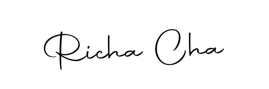 Also we have Richa Cha name is the best signature style. Create professional handwritten signature collection using Autography-DOLnW autograph style. Richa Cha signature style 10 images and pictures png