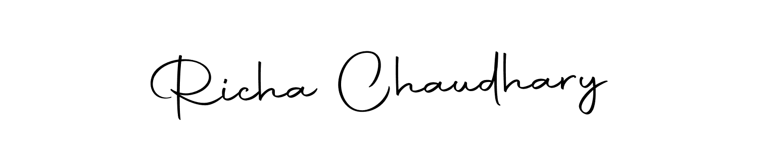 Create a beautiful signature design for name Richa Chaudhary. With this signature (Autography-DOLnW) fonts, you can make a handwritten signature for free. Richa Chaudhary signature style 10 images and pictures png