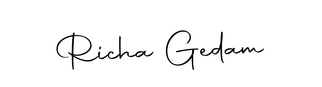 It looks lik you need a new signature style for name Richa Gedam. Design unique handwritten (Autography-DOLnW) signature with our free signature maker in just a few clicks. Richa Gedam signature style 10 images and pictures png