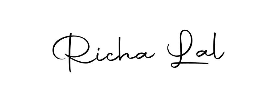 The best way (Autography-DOLnW) to make a short signature is to pick only two or three words in your name. The name Richa Lal include a total of six letters. For converting this name. Richa Lal signature style 10 images and pictures png