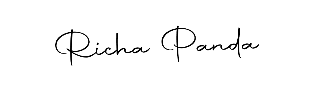 You should practise on your own different ways (Autography-DOLnW) to write your name (Richa Panda) in signature. don't let someone else do it for you. Richa Panda signature style 10 images and pictures png