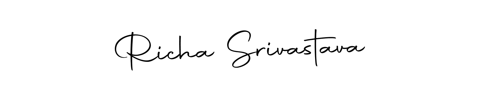 Design your own signature with our free online signature maker. With this signature software, you can create a handwritten (Autography-DOLnW) signature for name Richa Srivastava. Richa Srivastava signature style 10 images and pictures png