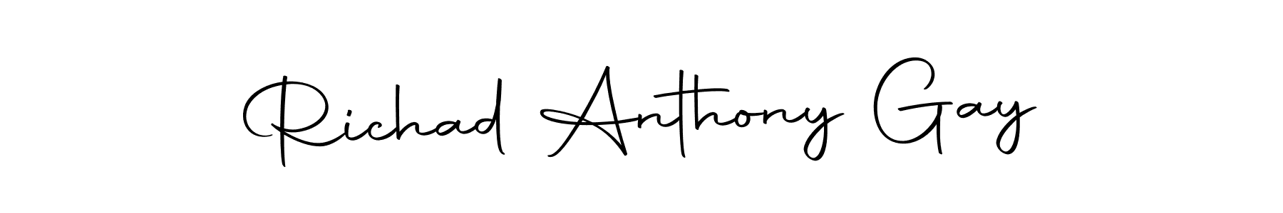 Use a signature maker to create a handwritten signature online. With this signature software, you can design (Autography-DOLnW) your own signature for name Richad Anthony Gay. Richad Anthony Gay signature style 10 images and pictures png