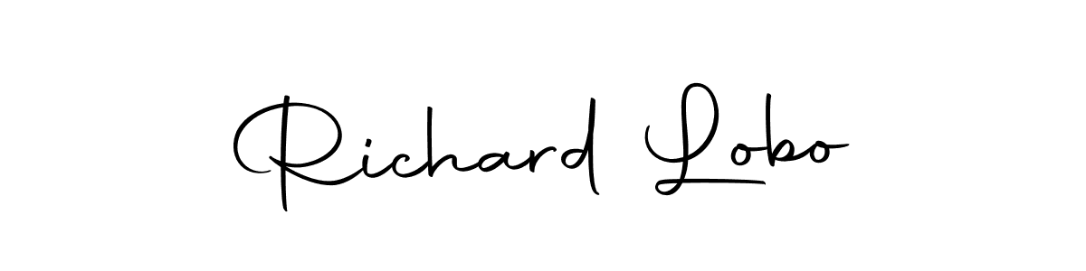 Design your own signature with our free online signature maker. With this signature software, you can create a handwritten (Autography-DOLnW) signature for name Richard Lobo. Richard Lobo signature style 10 images and pictures png