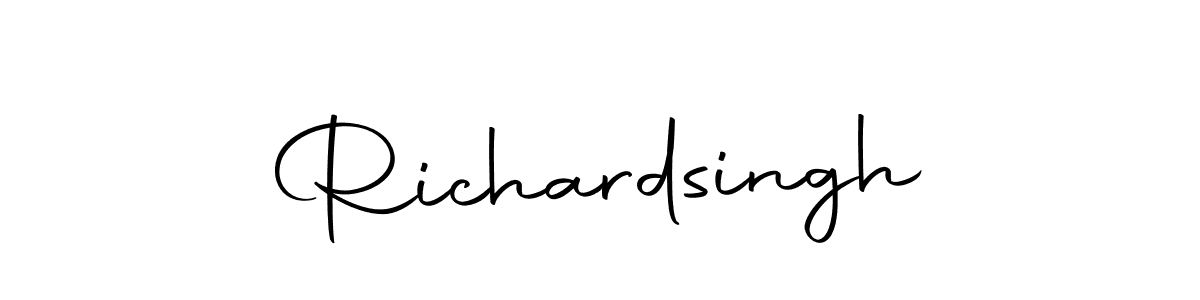 Richardsingh stylish signature style. Best Handwritten Sign (Autography-DOLnW) for my name. Handwritten Signature Collection Ideas for my name Richardsingh. Richardsingh signature style 10 images and pictures png