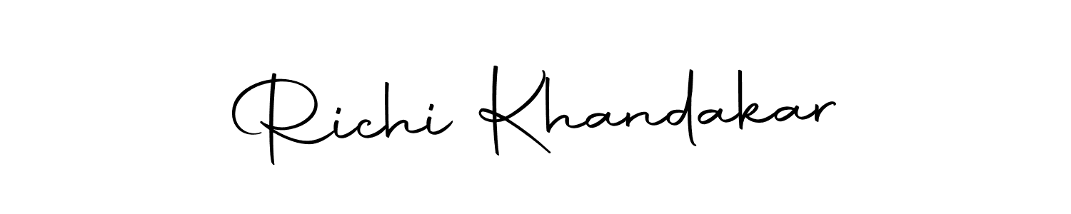 Design your own signature with our free online signature maker. With this signature software, you can create a handwritten (Autography-DOLnW) signature for name Richi Khandakar. Richi Khandakar signature style 10 images and pictures png