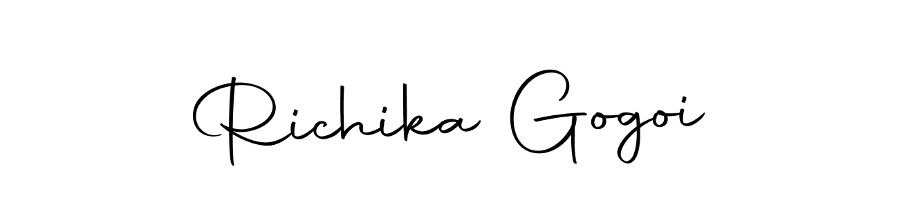 You should practise on your own different ways (Autography-DOLnW) to write your name (Richika Gogoi) in signature. don't let someone else do it for you. Richika Gogoi signature style 10 images and pictures png