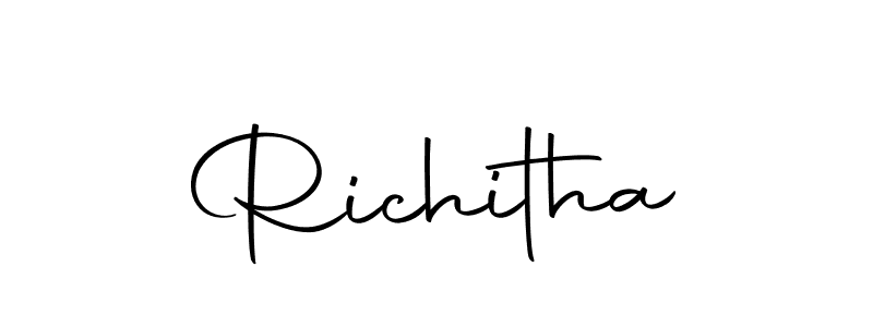 Make a beautiful signature design for name Richitha. With this signature (Autography-DOLnW) style, you can create a handwritten signature for free. Richitha signature style 10 images and pictures png