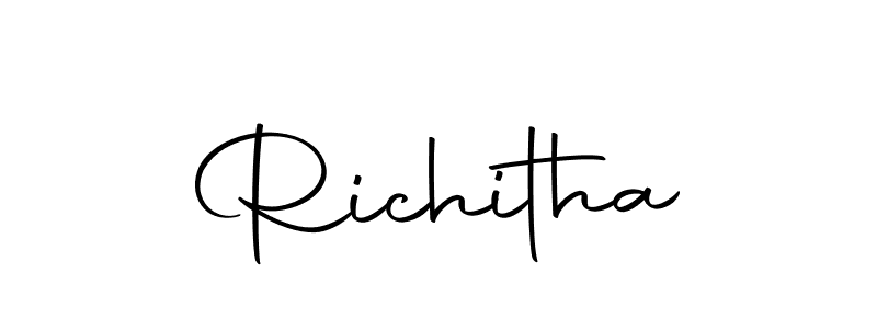 Make a beautiful signature design for name Richitha. With this signature (Autography-DOLnW) style, you can create a handwritten signature for free. Richitha signature style 10 images and pictures png