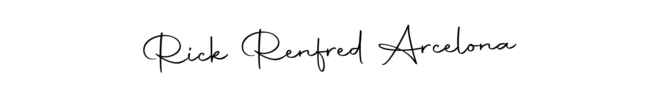 Make a short Rick Renfred Arcelona signature style. Manage your documents anywhere anytime using Autography-DOLnW. Create and add eSignatures, submit forms, share and send files easily. Rick Renfred Arcelona signature style 10 images and pictures png