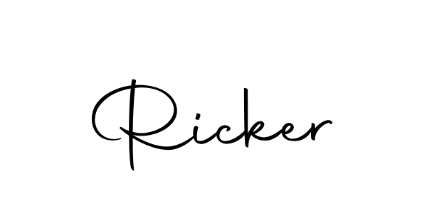 Design your own signature with our free online signature maker. With this signature software, you can create a handwritten (Autography-DOLnW) signature for name Ricker. Ricker signature style 10 images and pictures png