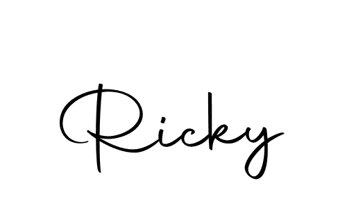 Design your own signature with our free online signature maker. With this signature software, you can create a handwritten (Autography-DOLnW) signature for name Ricky. Ricky signature style 10 images and pictures png